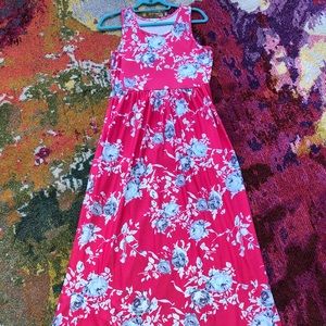 Bright pink floral maxi!